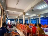 เรื่องการปฐมพยาบาลและการช่วยฟื้นคืนชีพ ซึ่งจัดทำโครงการถวายความรู้ แด่พระภิกษุสงฆ์และสามเณรกลุ่มเสี่ยงโรคไม่ติดต่อเรื้อรัง #11